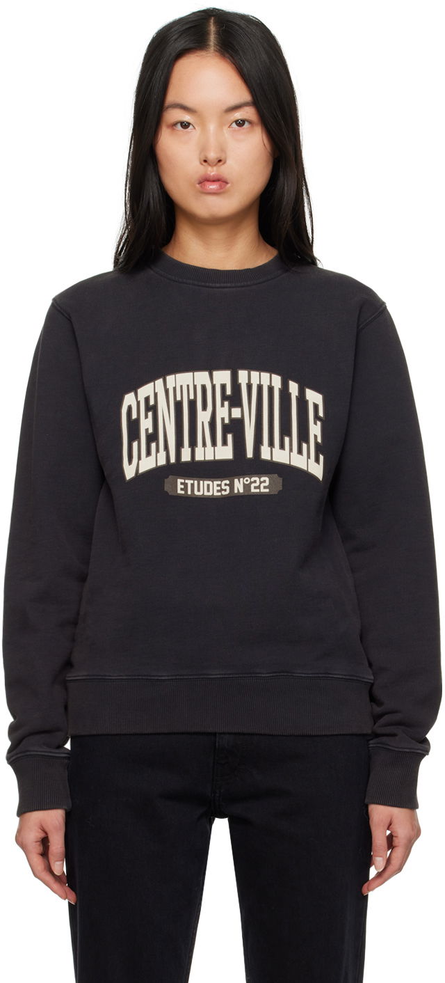 Світшоти Études Études Story Centre-Ville Sweatshirt чорний | H23MM205A01595