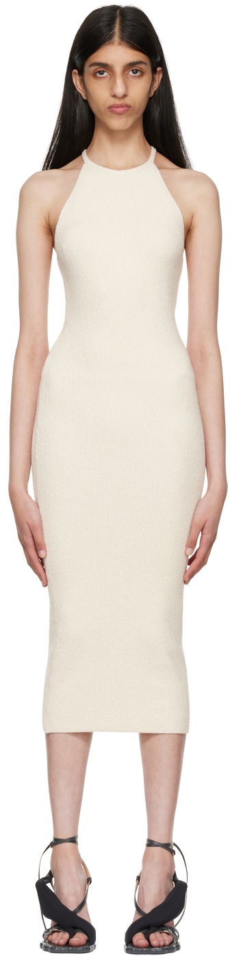 плаття Helmut Lang Helmut Lang Beaded Tank Midi Dress білий | M05HW702