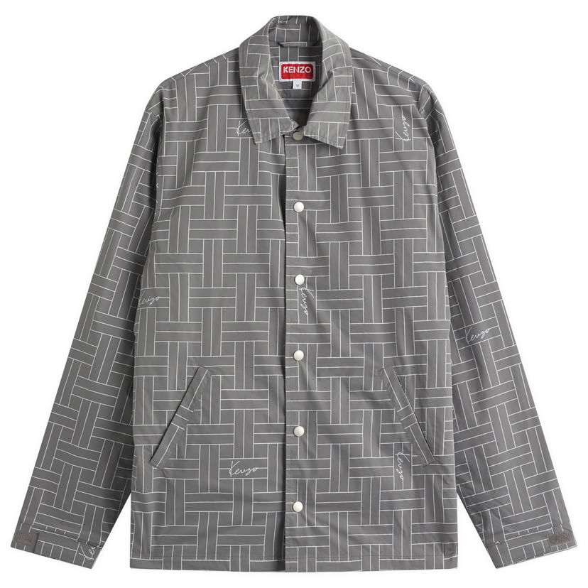 Вітровка KENZO Kenzo Men's Weave Coach Jacket, Size Large Сірий | FF55BL0619NJ-96