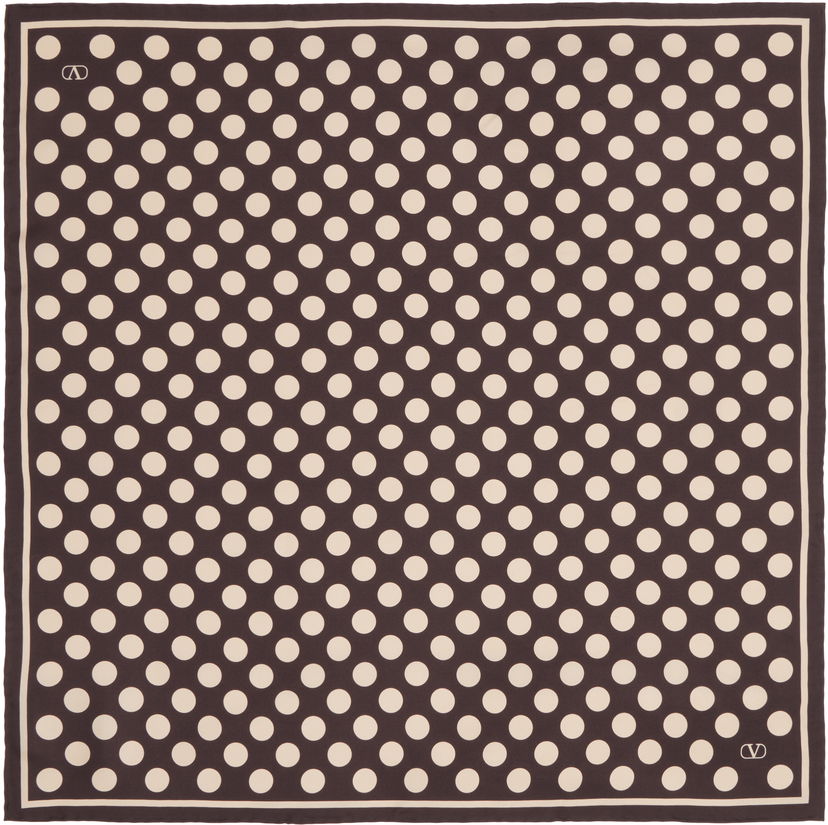 Шарф Valentino Valentino Garavani Polka Dot Silk Scarf Коричневий | 7Y2EK008QEM