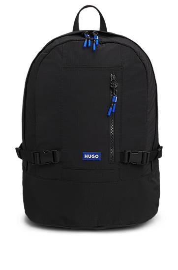 Рюкзак BOSS HUGO Backpack with Adjustable Straps and Logo Badge чорний | 50547604
