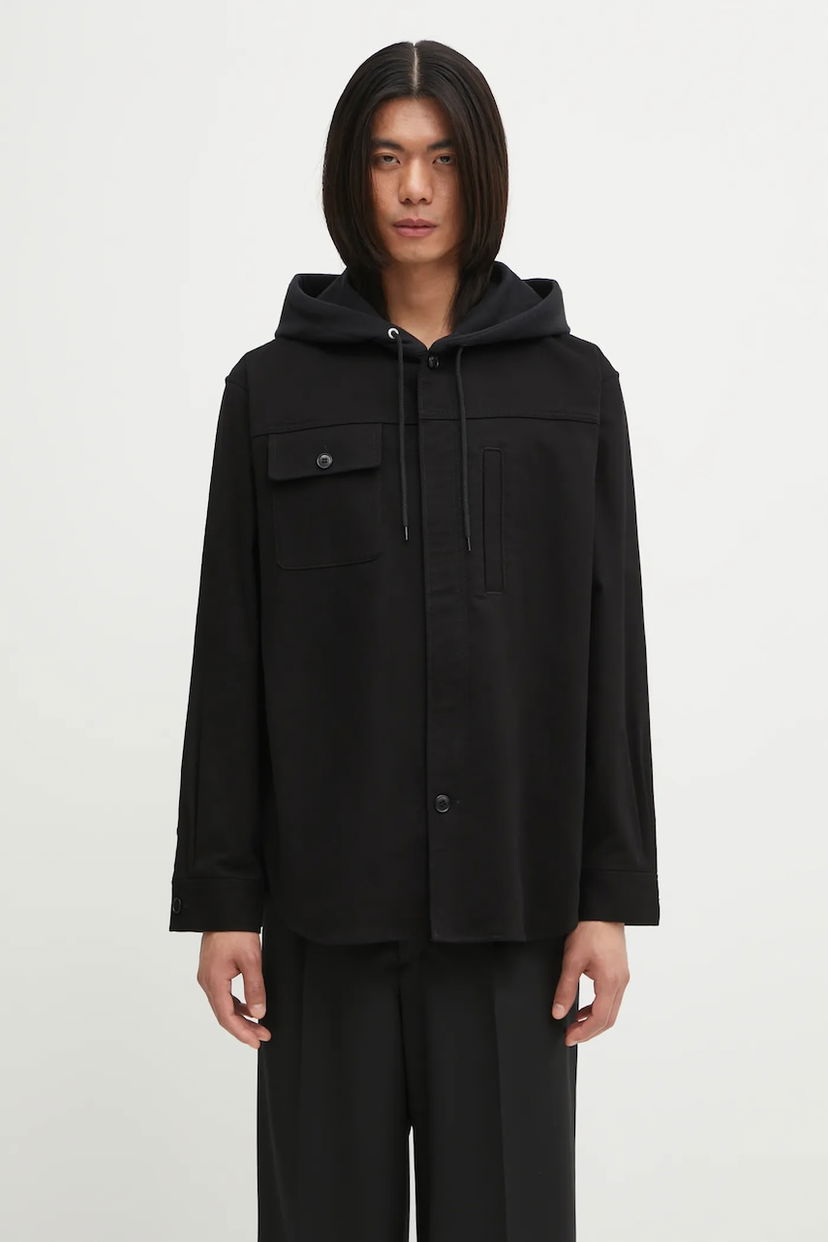 Сорочка UNDERCOVER Undercover Relaxed Hooded Shirt чорний | UP2E4407.2