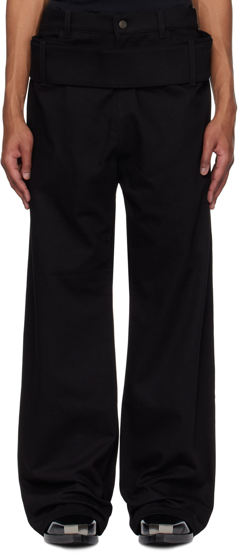 Штани Courrèges Courrèges Double Belt Jeans чорний | 125DPA287DE0020