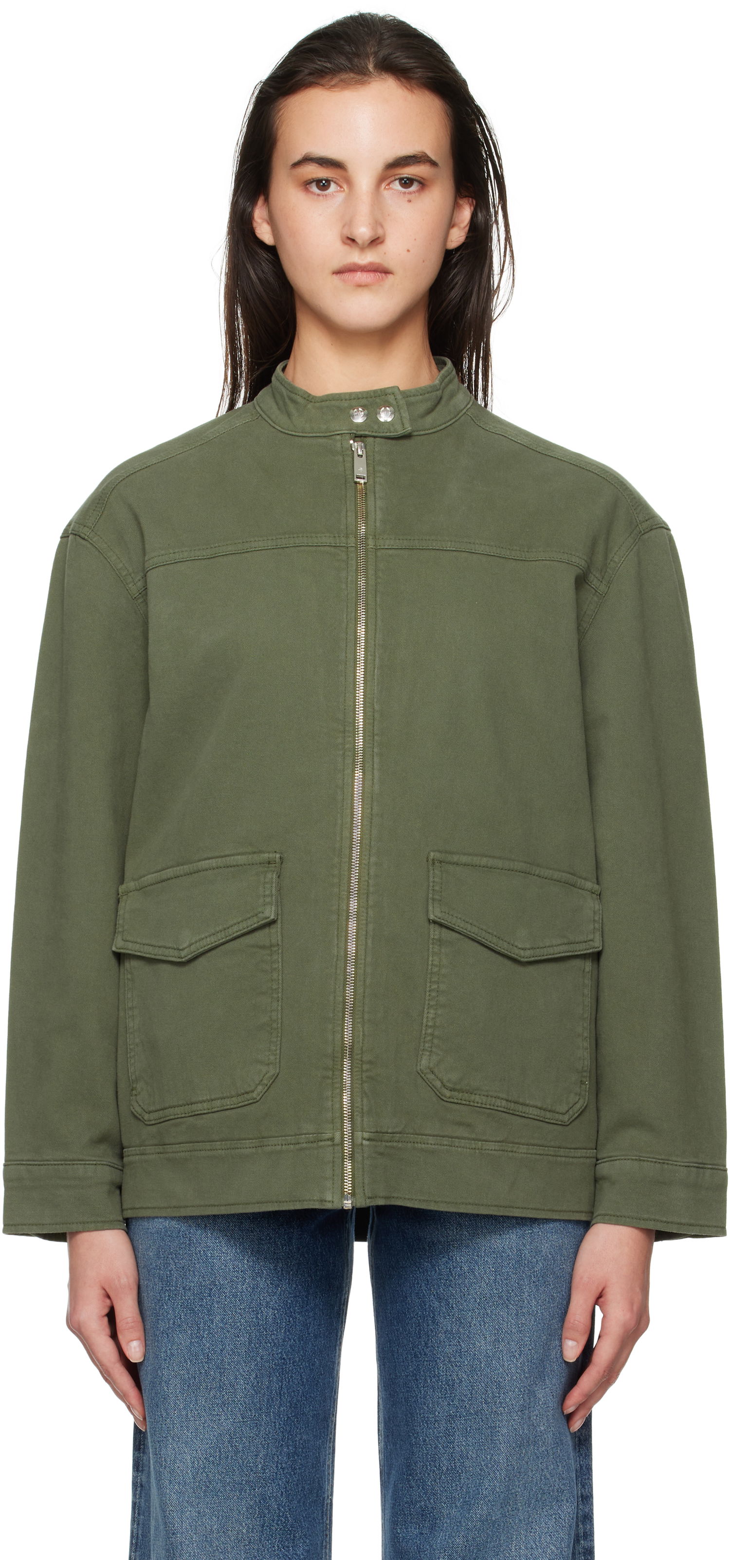 Куртка Anine Bing ANINE BING Henry Zip-Up Jacket Зелений | A-01-10385-AYG1, 0