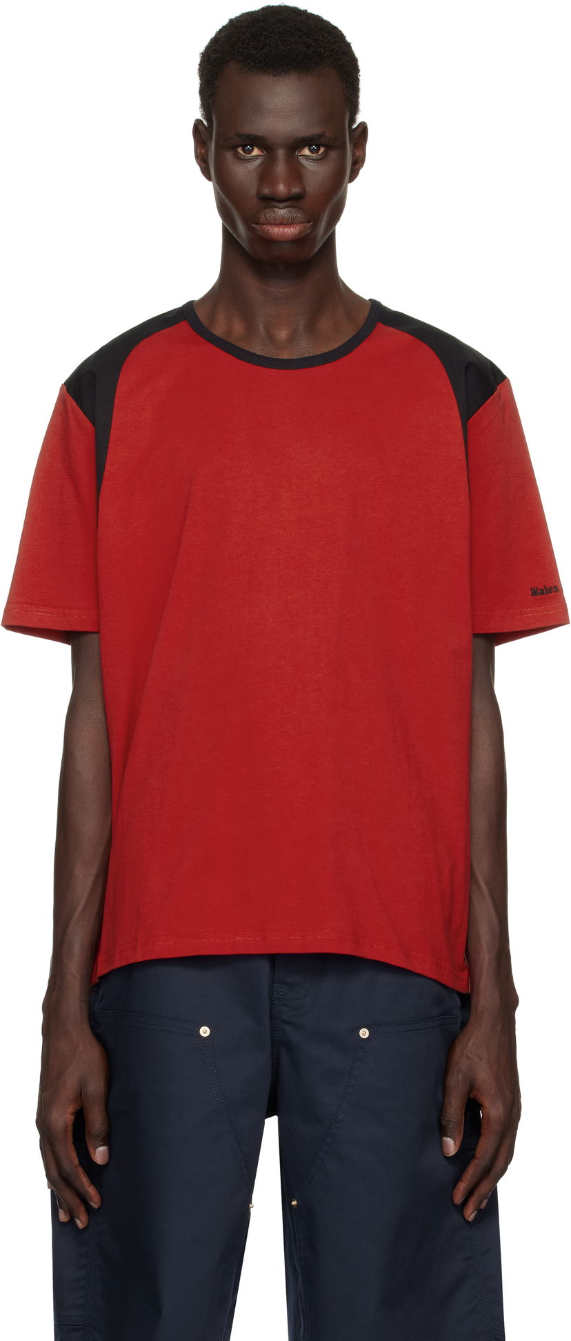 Футболка Wales Bonner Wales Bonner Dub T-Shirt Червоний | MS25JE07-JE01-349 T-SHIRT JERSEY