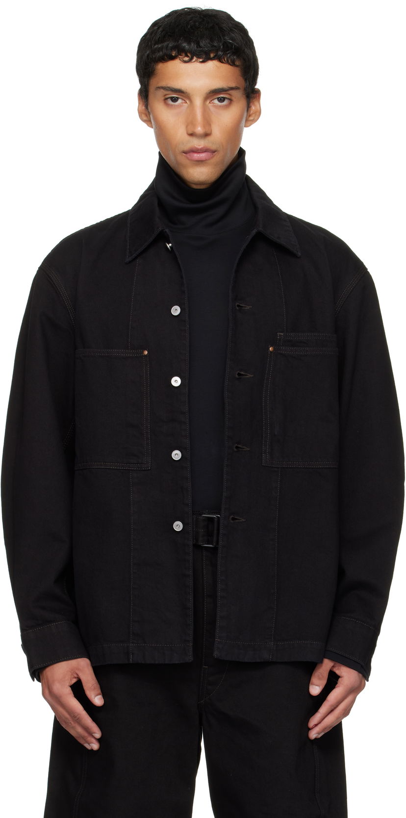 Сорочка LEMAIRE Lemaire Workwear Denim Overshirt чорний | OV1024 LD1064