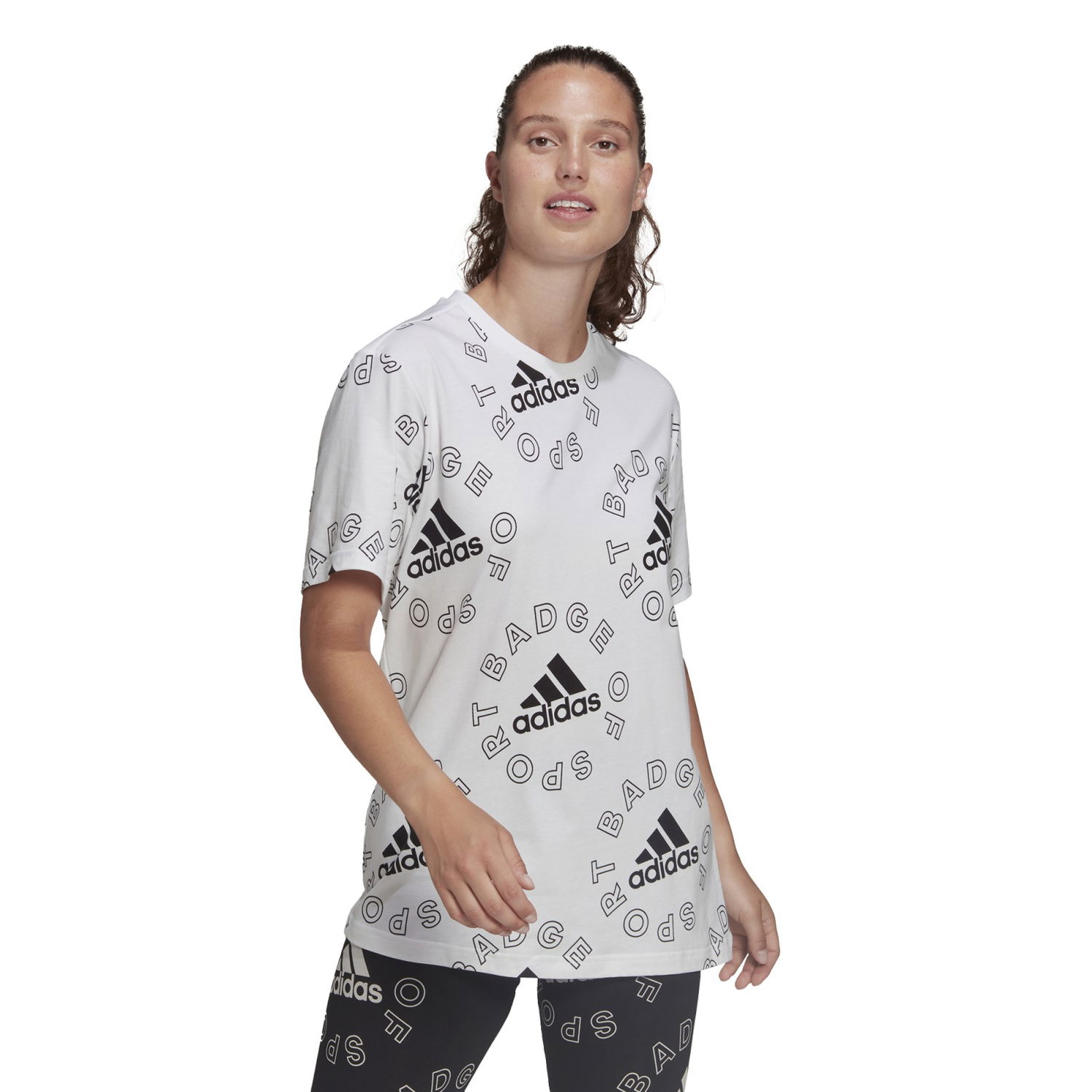 Футболка adidas Performance Allover Print Sports T-shirt білий | HC9186, 0