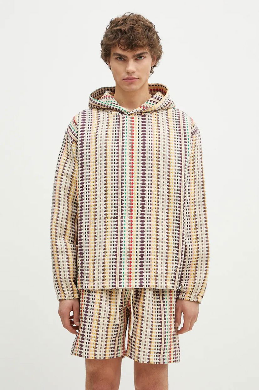 Світшоти Pleasures Stitch Poncho Hoodie With Hood бежевий | P24F052