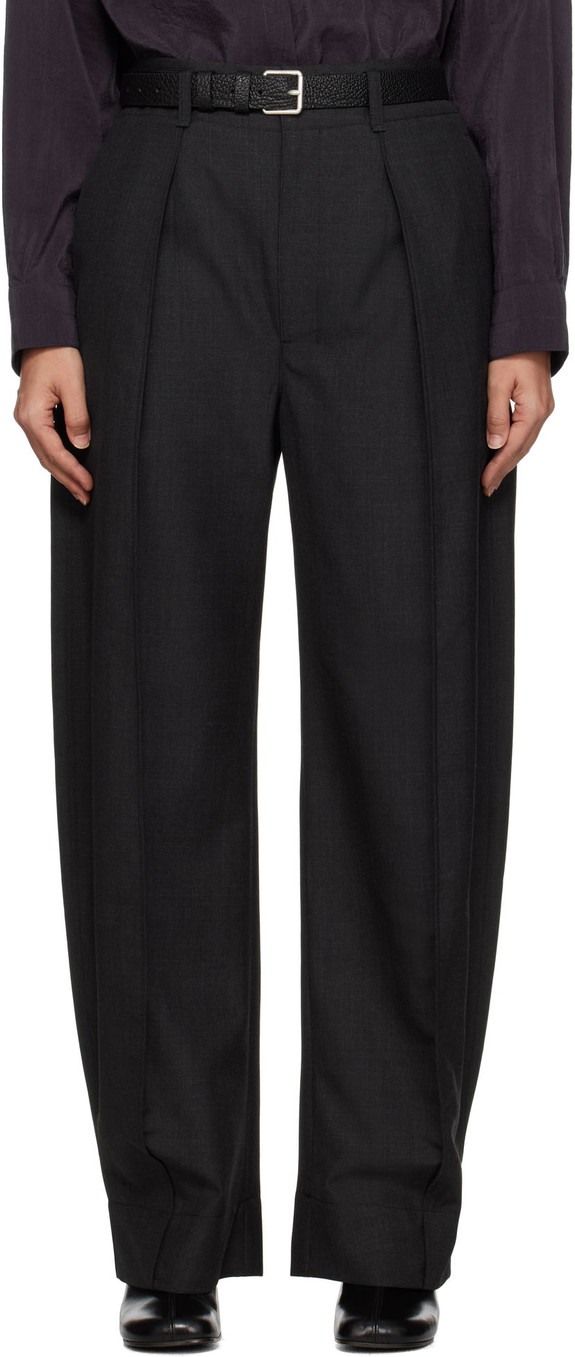 Штани LEMAIRE LEMAIRE Curved Volume Tailored Pants чорний | PA1118 LF414