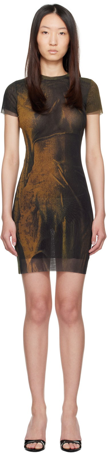 плаття Jean Paul Gaultier Jean Paul Gaultier Printed Minidress Коричневий | 25/03-W-DR044-M004P-4812, 0