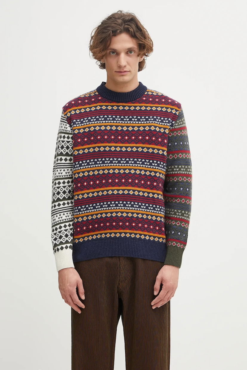Cветр Barbour Barbour Patchwork Fair Isle Crew Neck Sweater Різнокольоровий | MKN1651NY31
