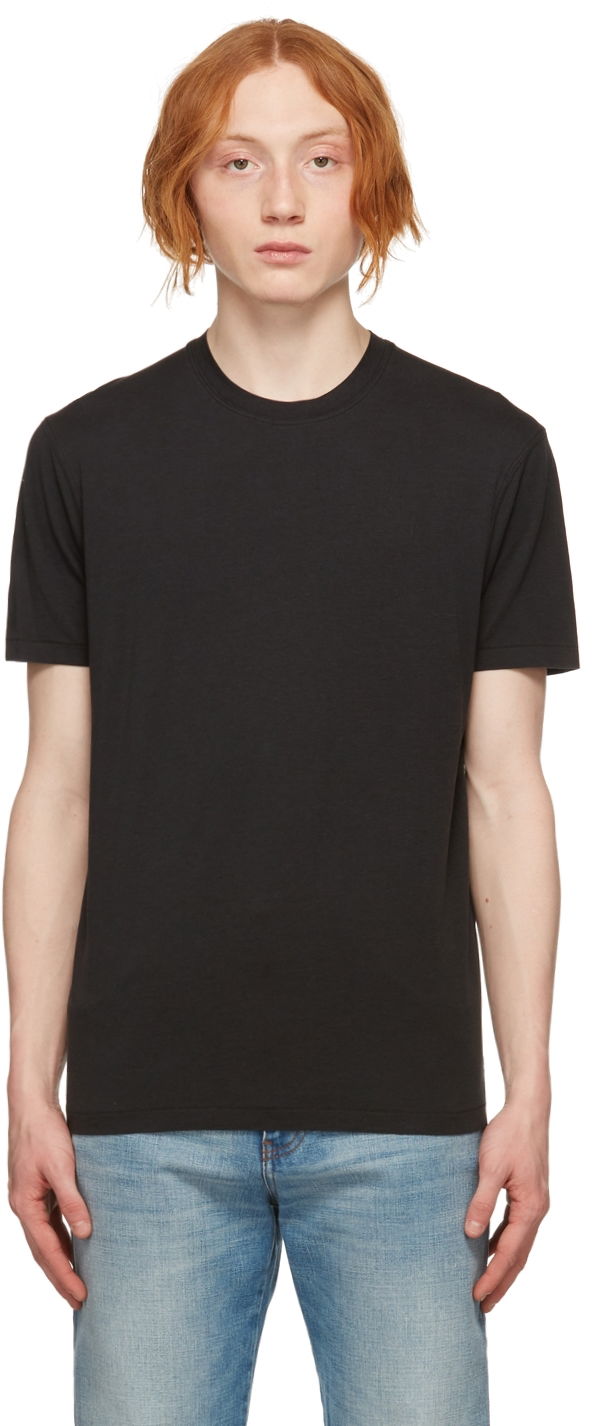 Футболка Tom Ford Jersey Crewneck T-Shirt чорний | BZ229-TFJ950