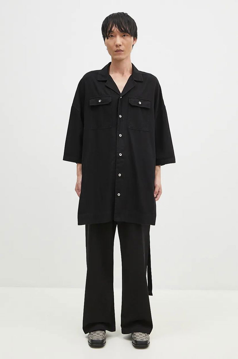 Сорочка Rick Owens Relaxed Fit Shirt чорний | DU02D2290.CFL