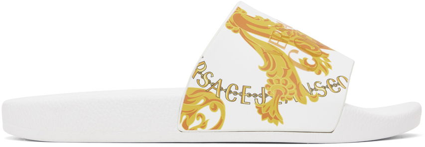 Кросівки та взуття Versace Jeans Couture Shelly Chain Couture Slides "White" білий | E75YA3SQ4_EZS834, 0