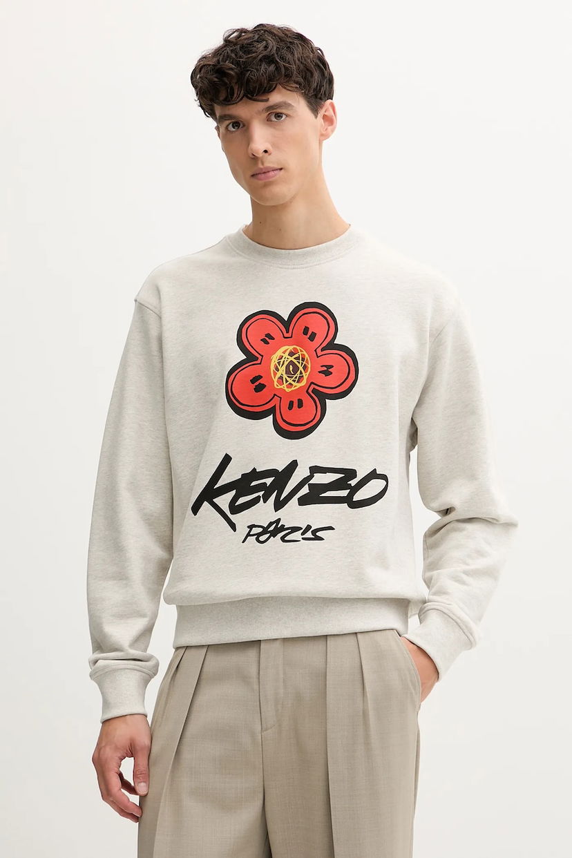 Світшоти KENZO Kenzo x Futura Graphic Print Sweatshirt Сірий | FF65SW2524MC