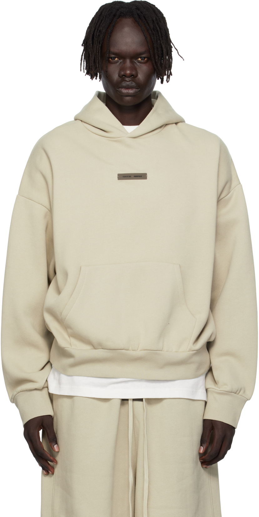 Світшоти Fear of God Fear of God ESSENTIALS Classic Fit Fleece Hoodie бежевий | 192SP252056F