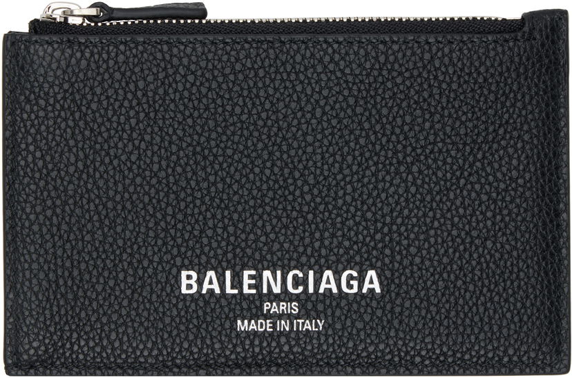 Гаманець Balenciaga Grained Leather Card Holder чорний | 806639 2ABDD