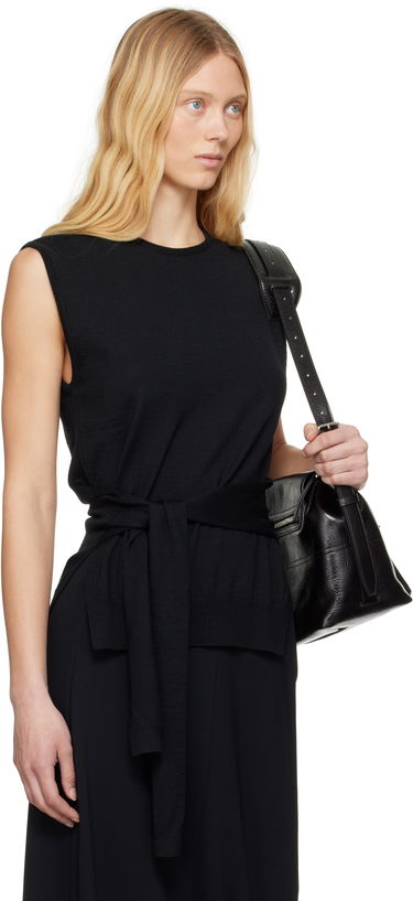 Cветр LEMAIRE Lemaire Trompe L'oeil Sleeveless Tie-Waist Sweater чорний | TO1323 LK087, 1
