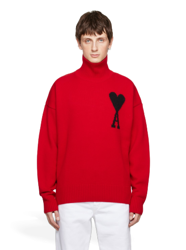 Cветр AMI Turtleneck Червоний | UKS402.018