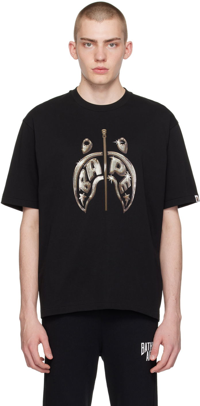 Футболка BAPE Mad Shark T-Shirt чорний | 001TEK301333M