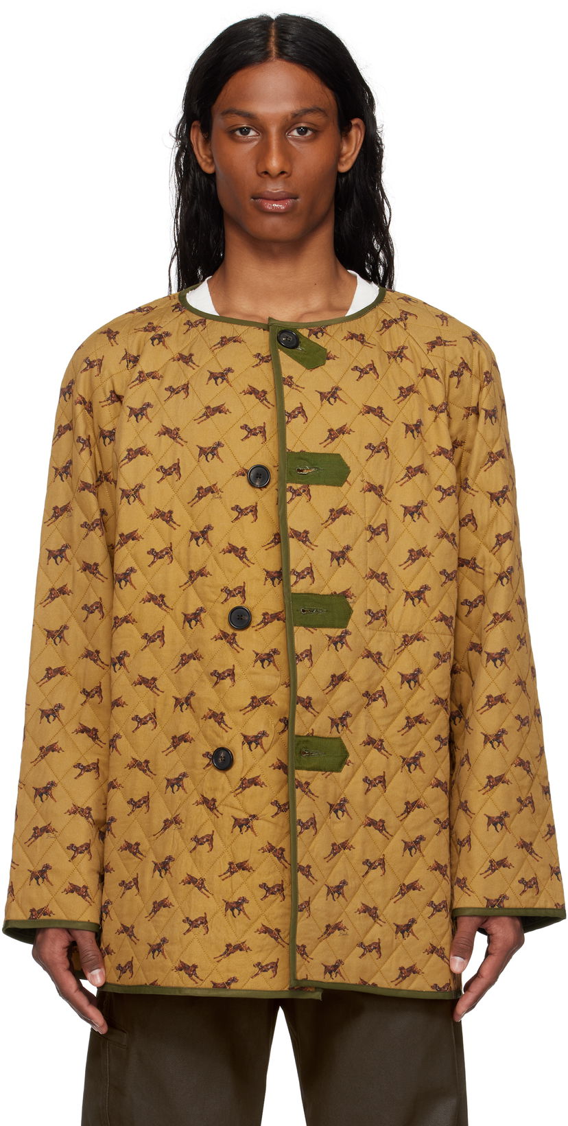 Пуховик Bode Bode Crittendon Reversible Liner Coat Жовтий | MRS25OW011