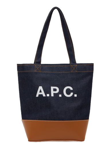 Рюкзаки та сумки A.P.C. Navy & Tan Small Axel Tote чорний | CODDP-M61568