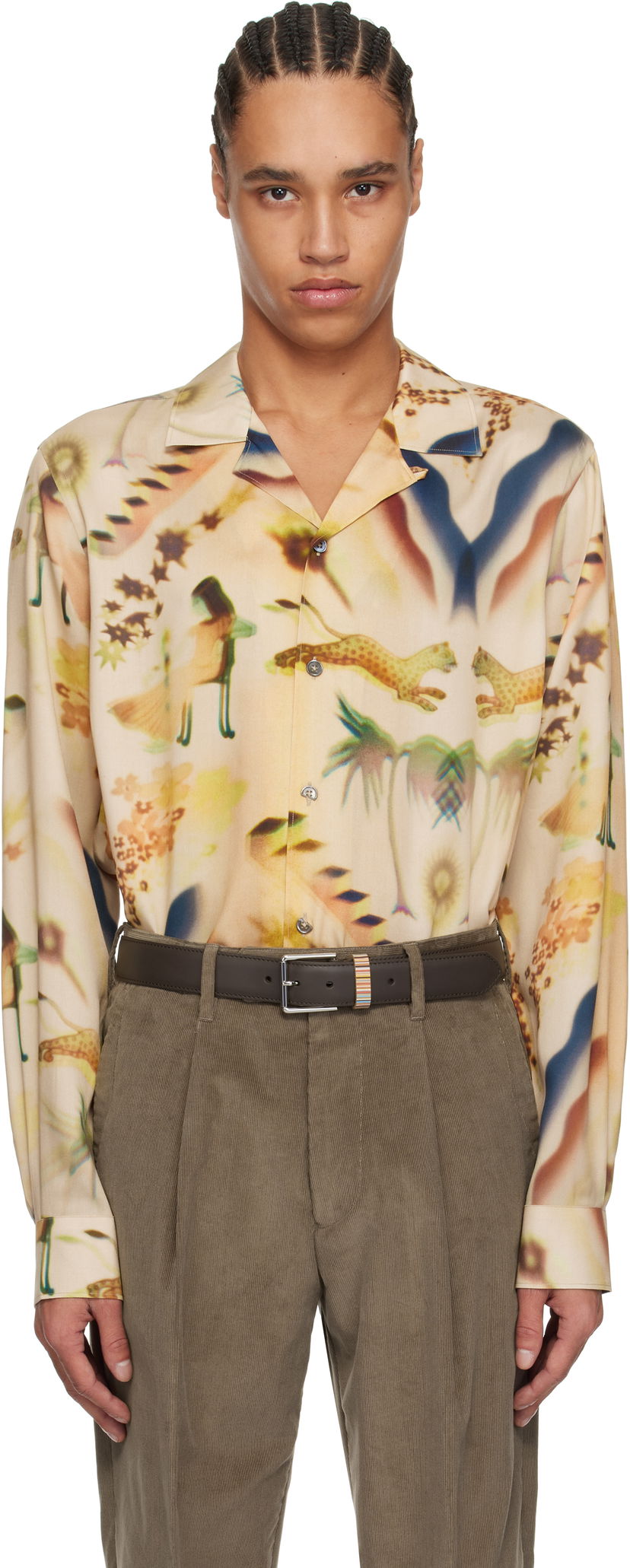 Сорочка Paul Smith Paul Smith Lumiere Print Shirt бежевий | M1R-387Z-P02576-60