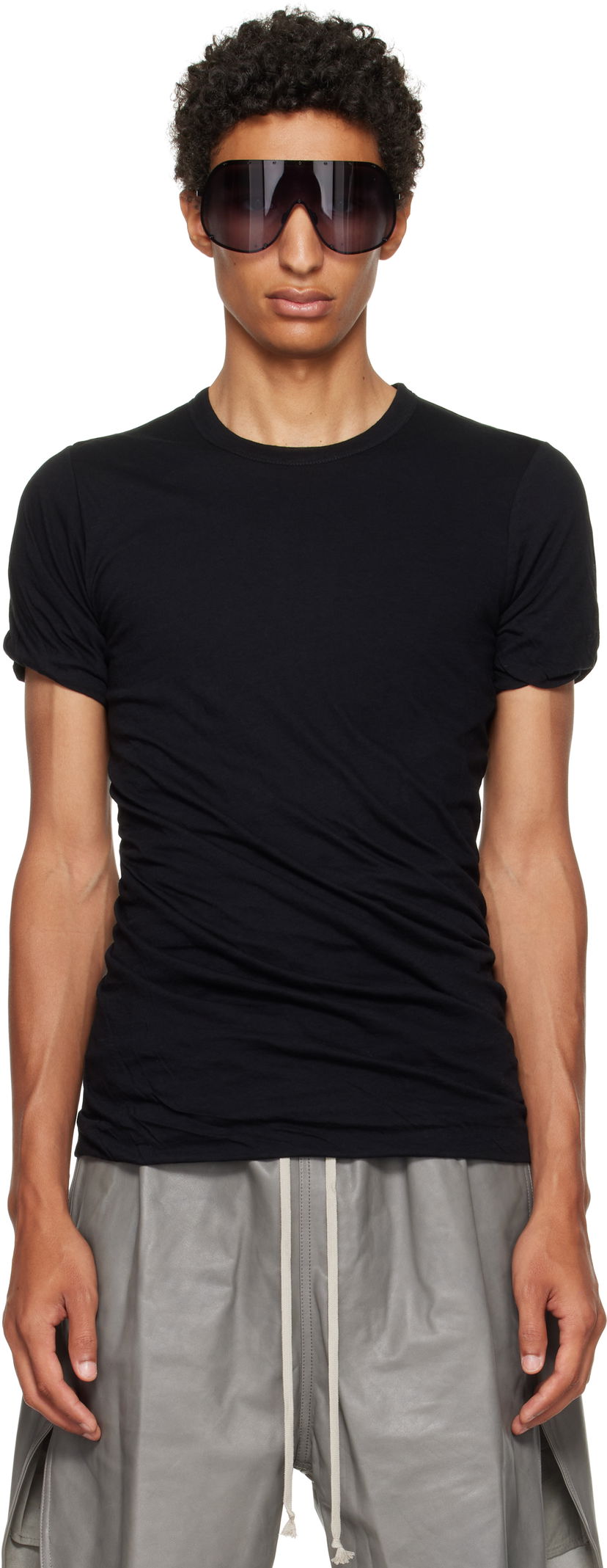 Футболка Rick Owens Rick Owens Concordians Double T-Shirt чорний | RU02E1256 UCDB