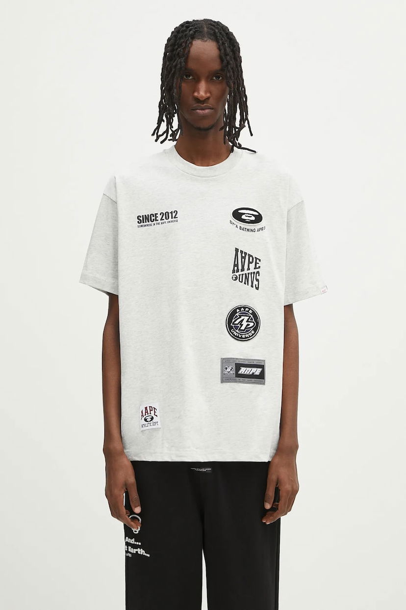 Футболка AAPE by A Bathing Ape AAPE Fancy Main Graphic T-Shirt Сірий | AAPTEM1566XAN