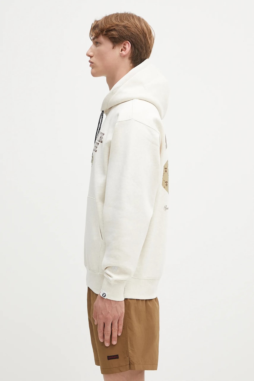 Світшоти AAPE by A Bathing Ape AAPE Basic Hoodie with Print білий | AAPSWMB342XAN, 1