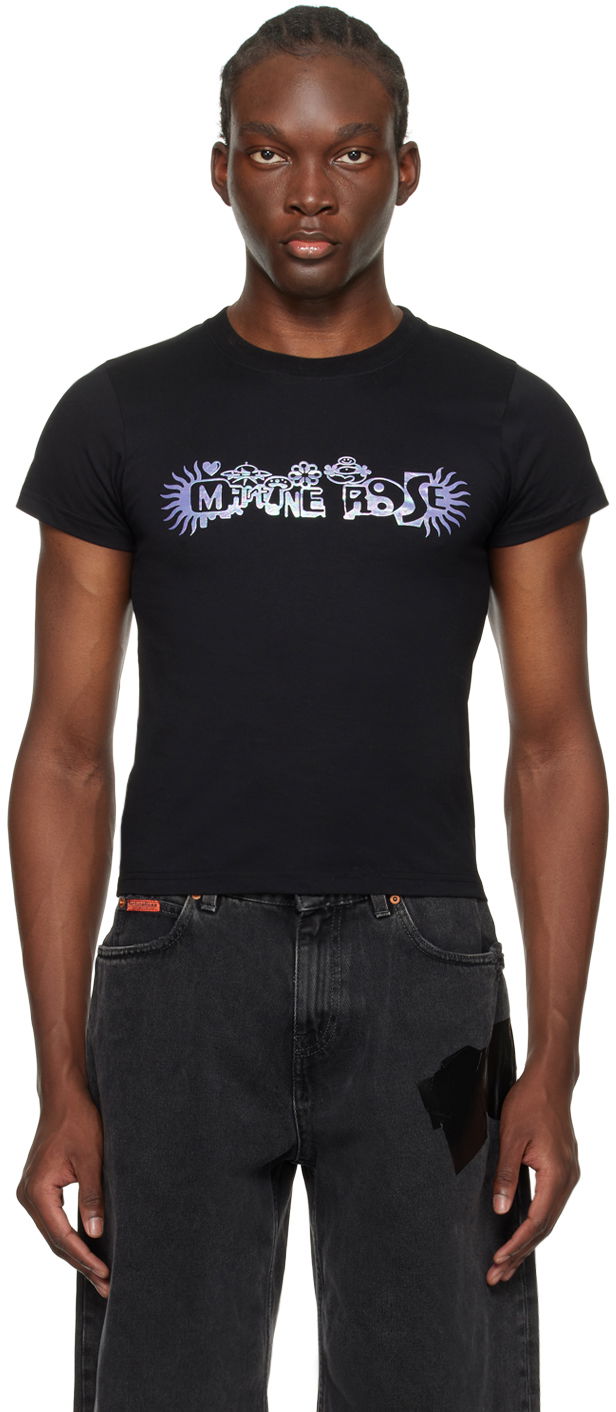 Футболка Martine Rose Shrunken T-Shirt чорний | MRSS24-629