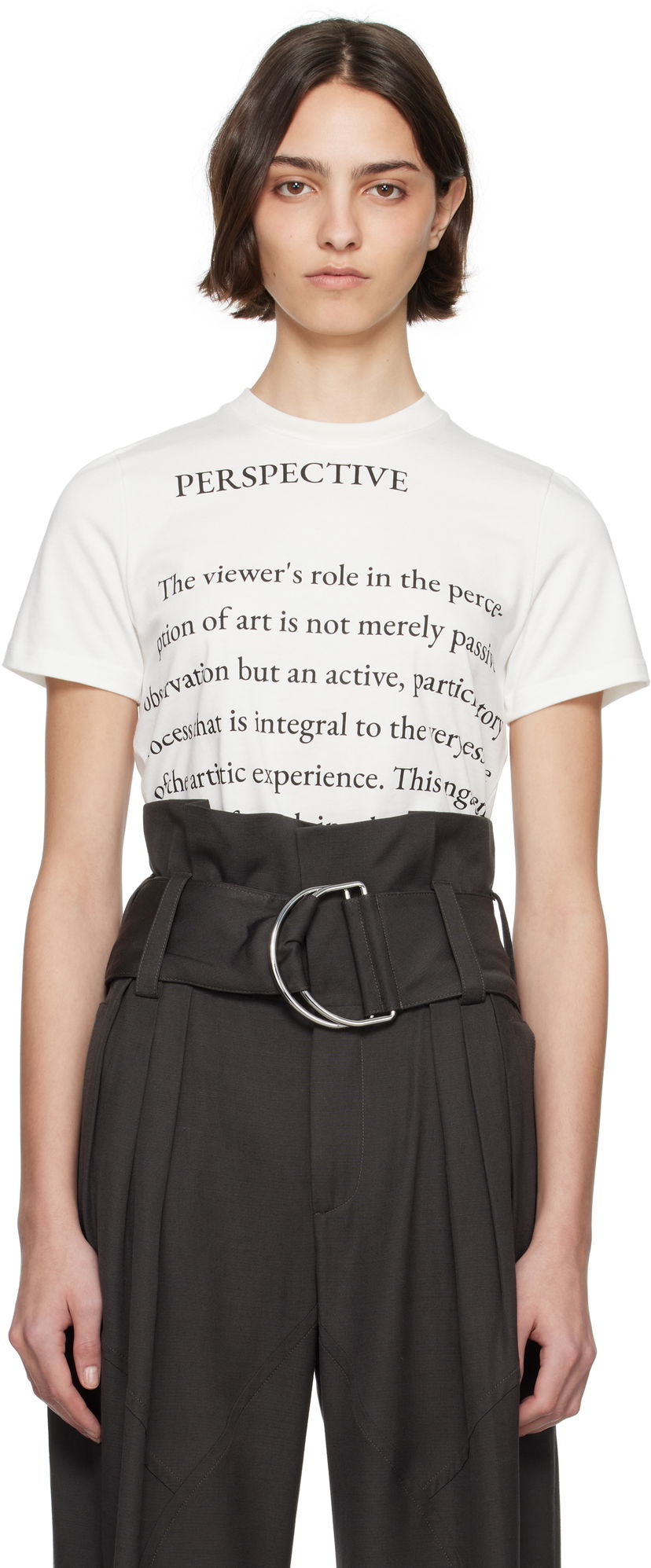 Футболка JW Anderson JW Anderson Text Print T-Shirt білий | JT0294-PG1510