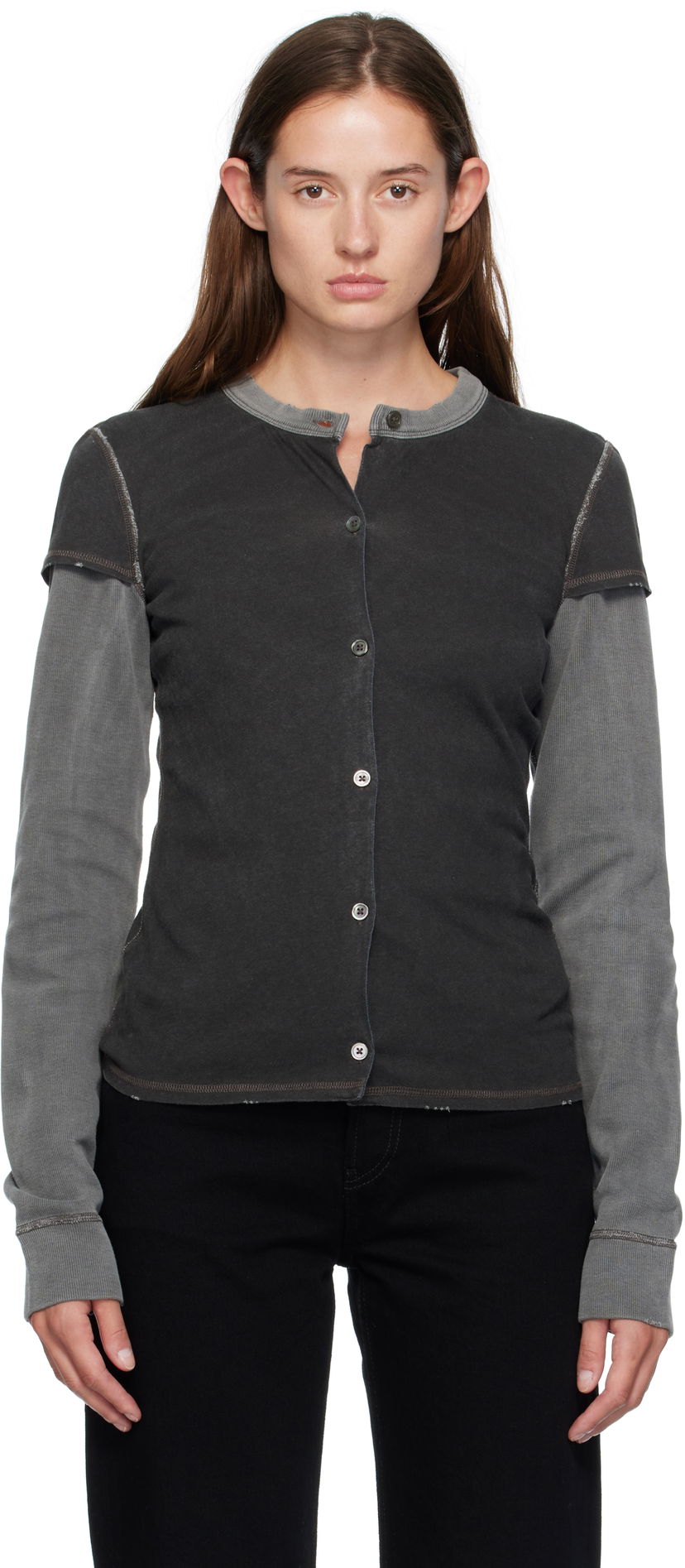 Cветр OUR LEGACY Our Legacy Heat Long Sleeve Cardigan Сірий | W4256HF