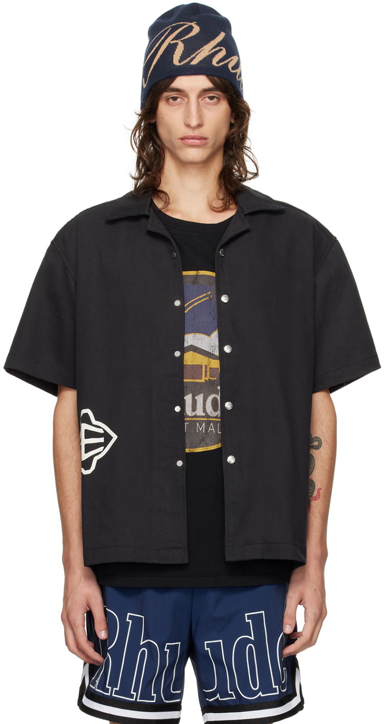 Сорочка Rhude Black Cross Logo Shirt чорний | RHPF24SR03320