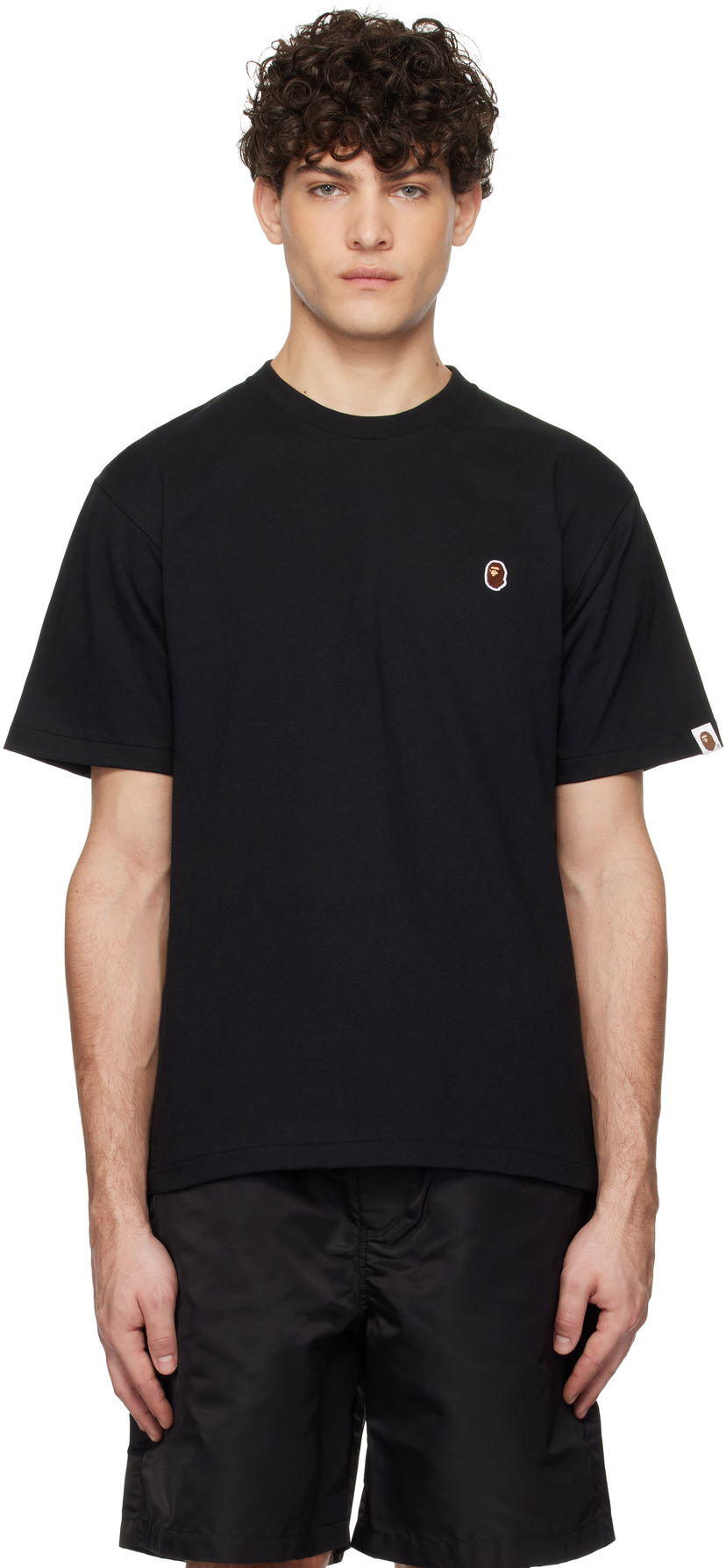 Футболка BAPE Ape Head One Point T-Shirt чорний | 001TEK801004M