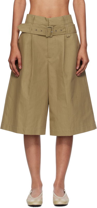 Шорти Simone Rocha Simone Rocha Wide Leg Multi Belt Loop Shorts бежевий | 4160 1267, 0
