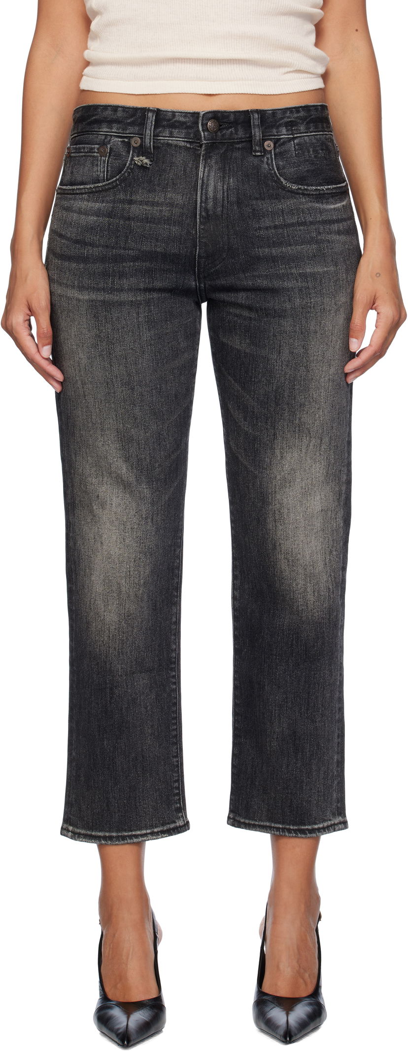 Джинси R13 R13 Romeo Crop Jeans чорний | R13WD103-D248A