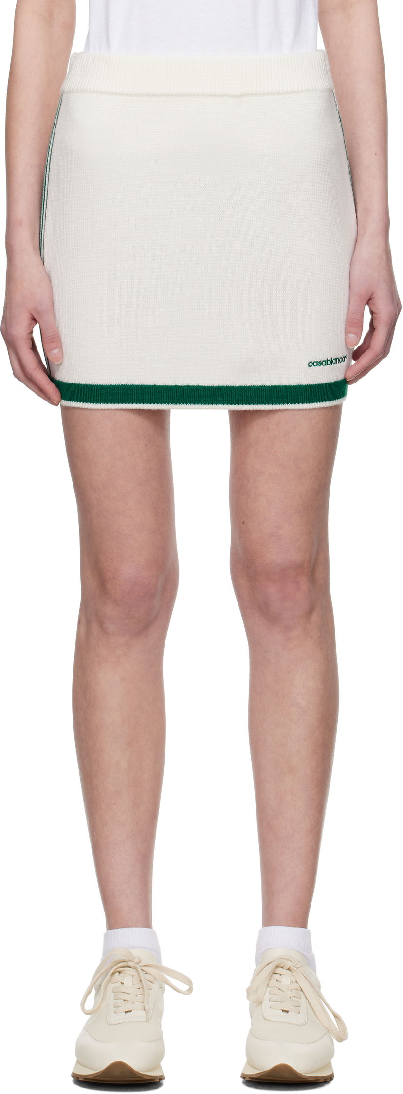 Спідниця Casablanca Casablanca Knit Tennis Miniskirt білий | WPS25-KW-857-01