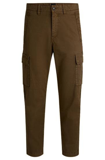 Штани карго BOSS Stretch Cotton Twill Cargo Trousers Коричневий | 50530599