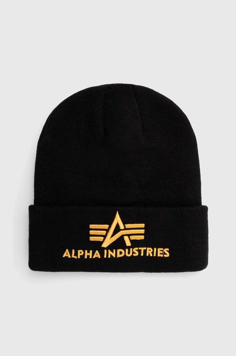 Шапка Alpha Industries 3D Beanie чорний | 168910.583