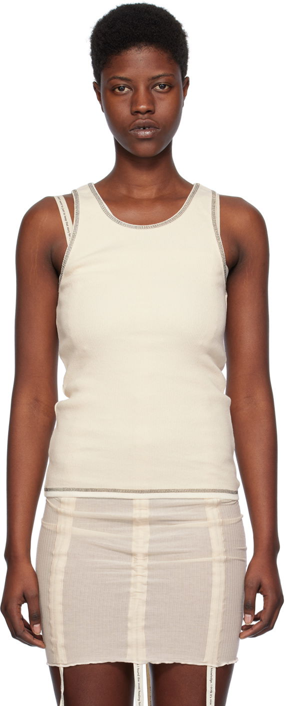 Безрукавка Baserange Sleeveless Garble Tank Top бежевий | FLGTA-RIB-SP24
