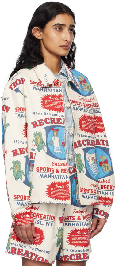 Куртка Bode Bode Enrichment Printed Jacket білий | MRS25JA015, 1