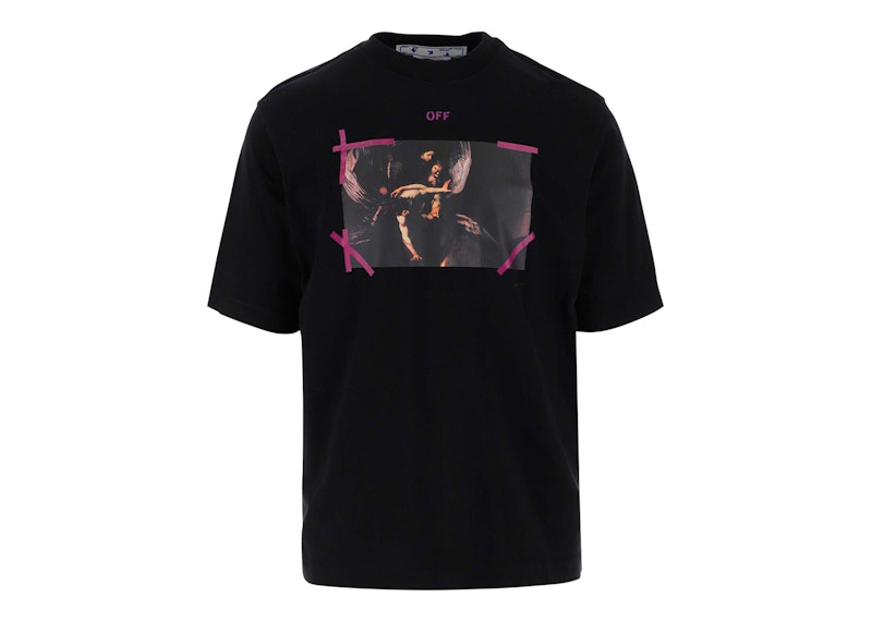Футболка Off-White Arrow Caravaggio Mercy Tee Black/Purple/Multi чорний | OMAA119S23JER0011036