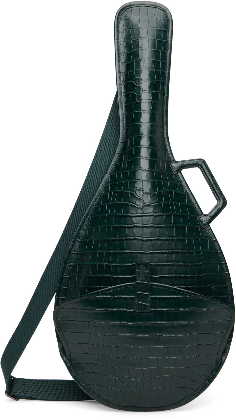 Рюкзаки та сумки Lacoste Mock Croc Leather Racket Bag Зелений | NU5169DP