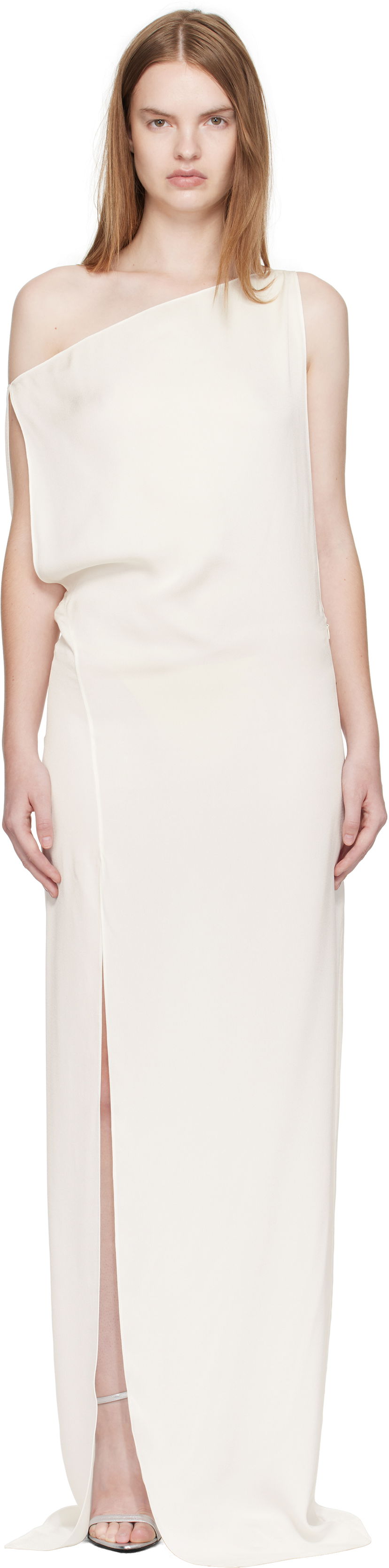плаття Tom Ford Tom Ford Off The Shoulder Evening Maxi Dress білий | AB3523-FAX1446