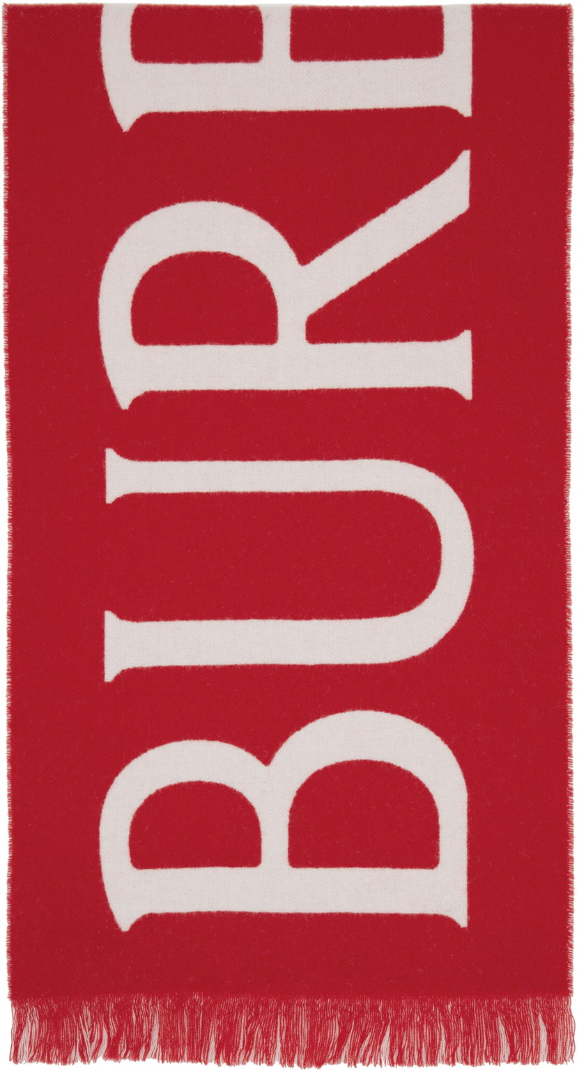 Шарф Burberry Burberry Logo Wool Scarf Червоний | 8109564