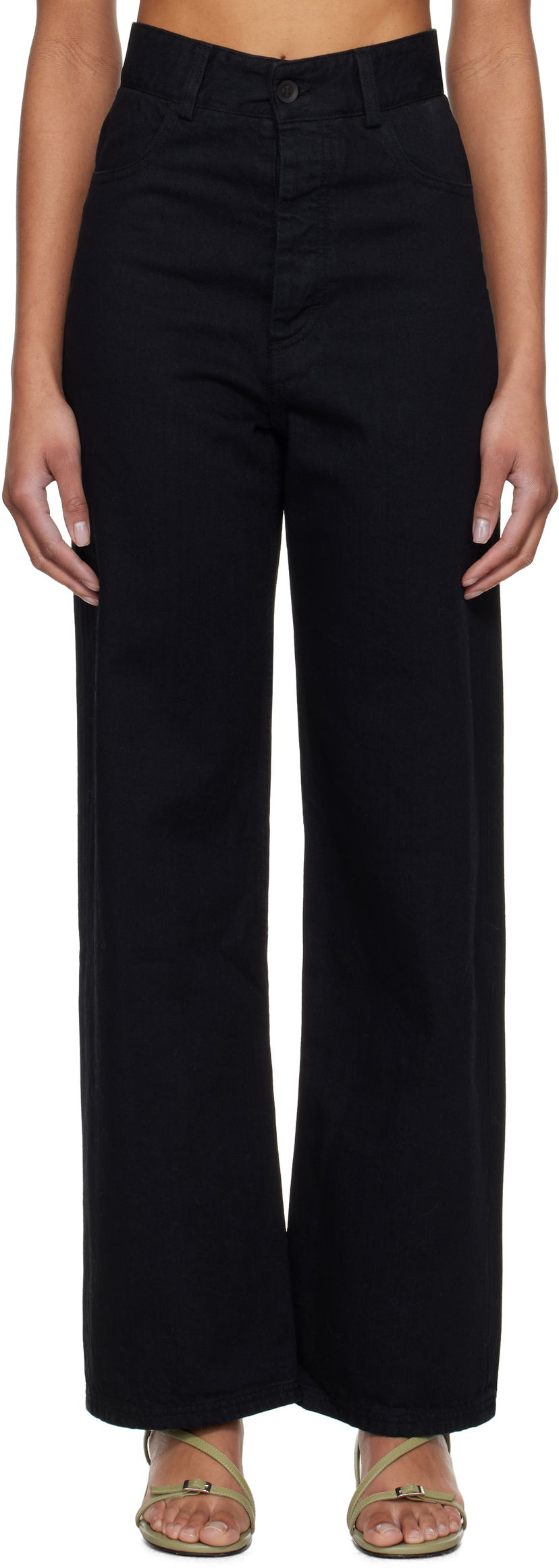 Штани Baserange Baserange Navalo Wide-Leg Jeans чорний | TRNA-DE-SP25