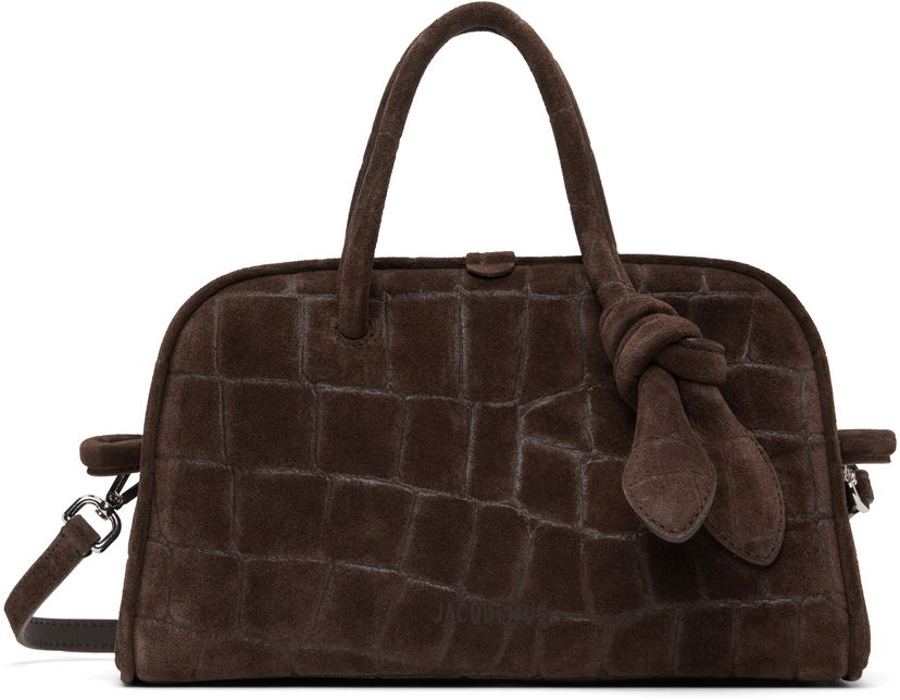 Сумочка Jacquemus Jacquemus Small Turismo Suede Croc-Embossed Bag Коричневий | 25E251BA416-3243
