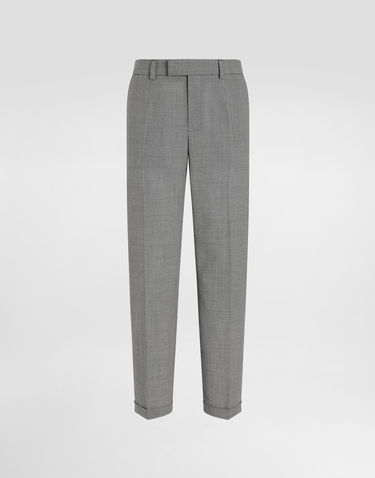 Штани Dolce & Gabbana Dolce & Gabbana Tailored Wool Houndstooth Pants Сірий | GP0B8TFQ2OIS0984, 0