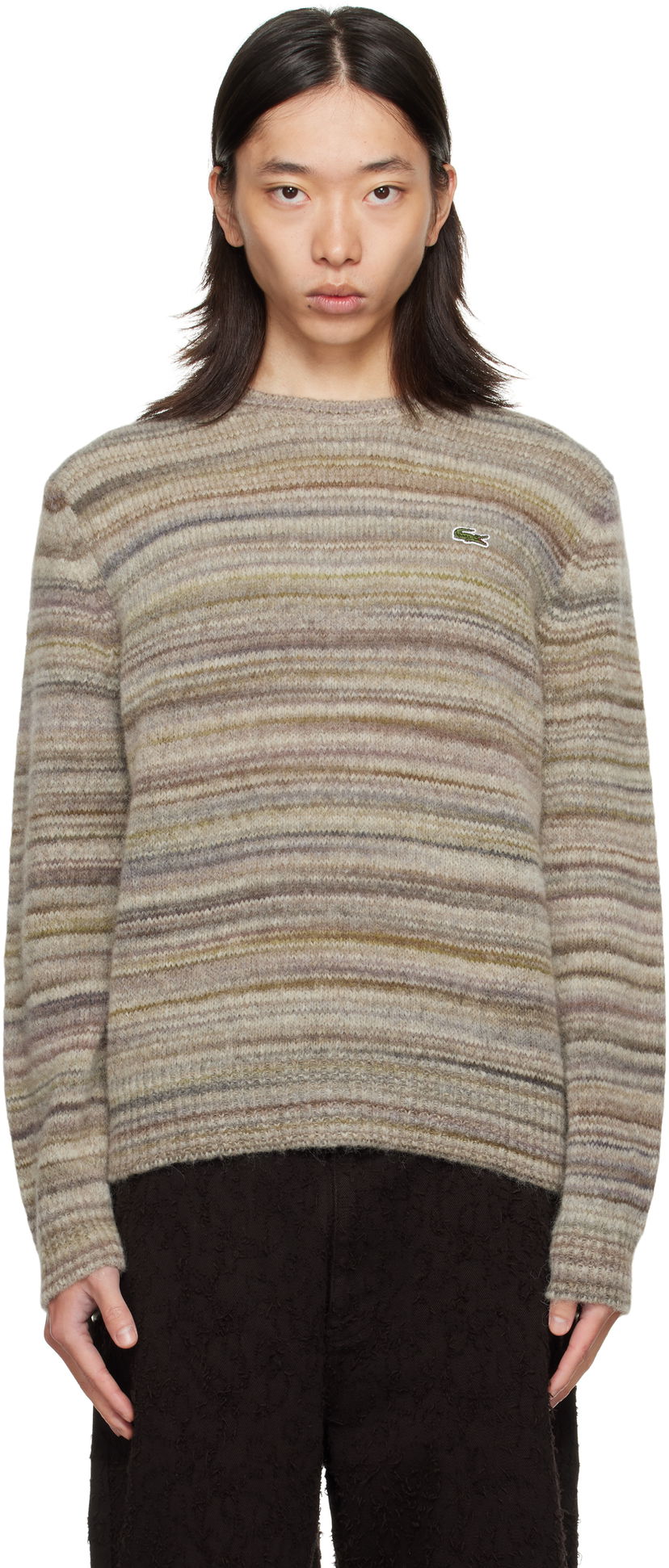 Cветр Lacoste Lacoste Knit Alpaca and Wool Blend Sweater бежевий | AH5221_9IP